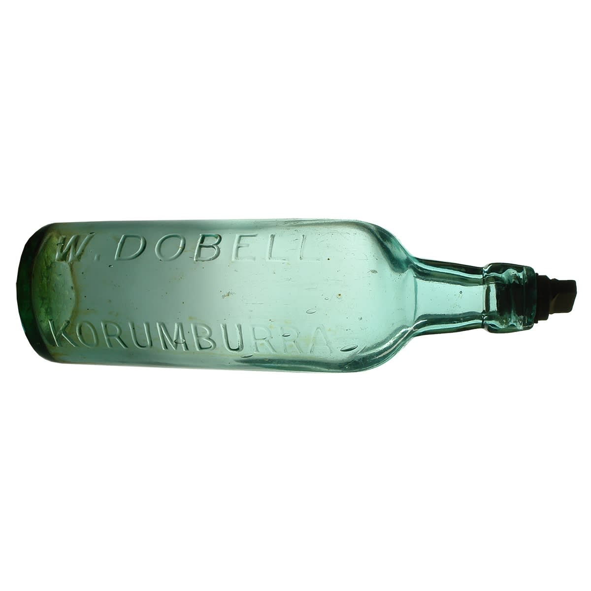 Internal Thread. W. Dobell, Korumburra. Blob Top. Aqua. 26 oz. (Victoria)