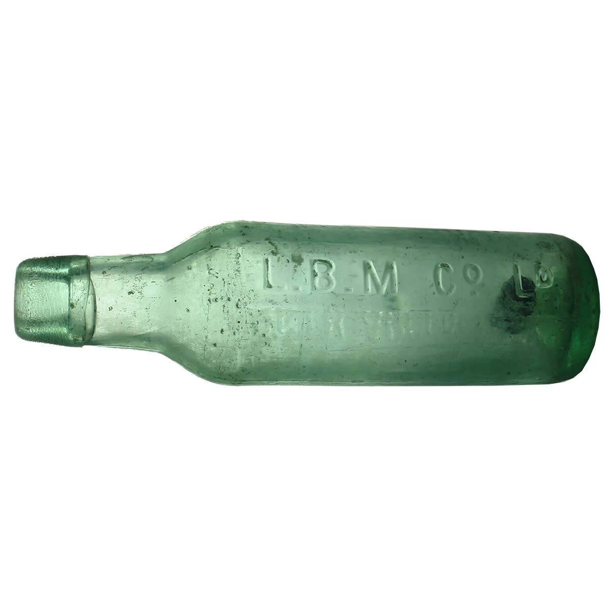 Lamont. L. B. M. Co Ld, North Adelaide. Embossed two sides. Aqua. 10 oz. (South Australia)