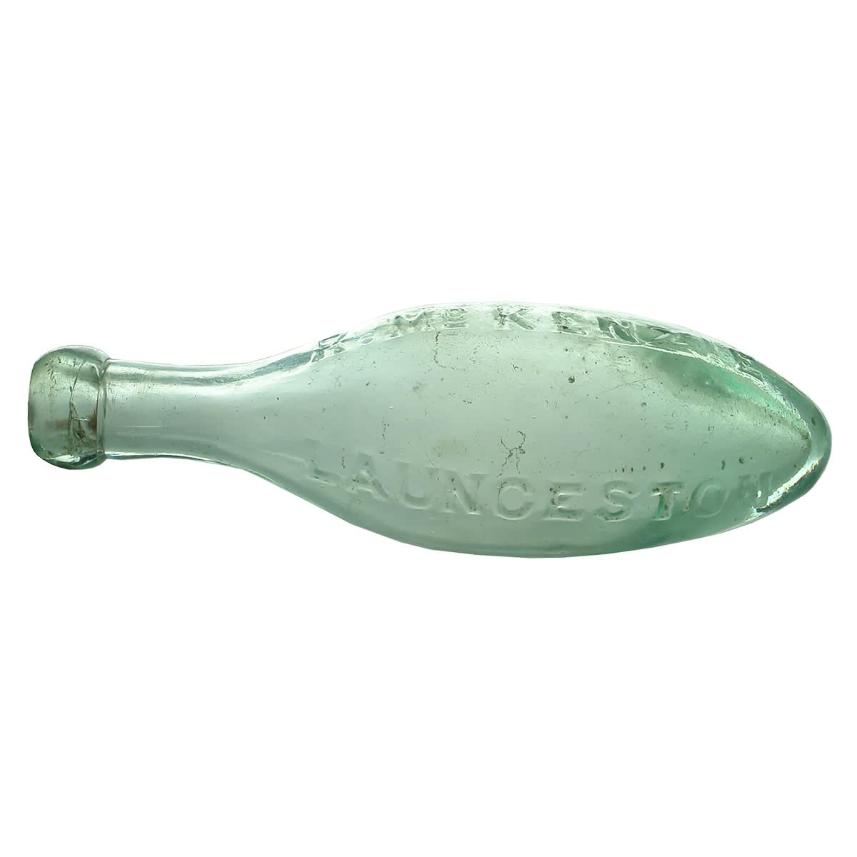 Torpedo. R. McKenzie, Launceston. Aqua. 10 oz. (Tasmania)