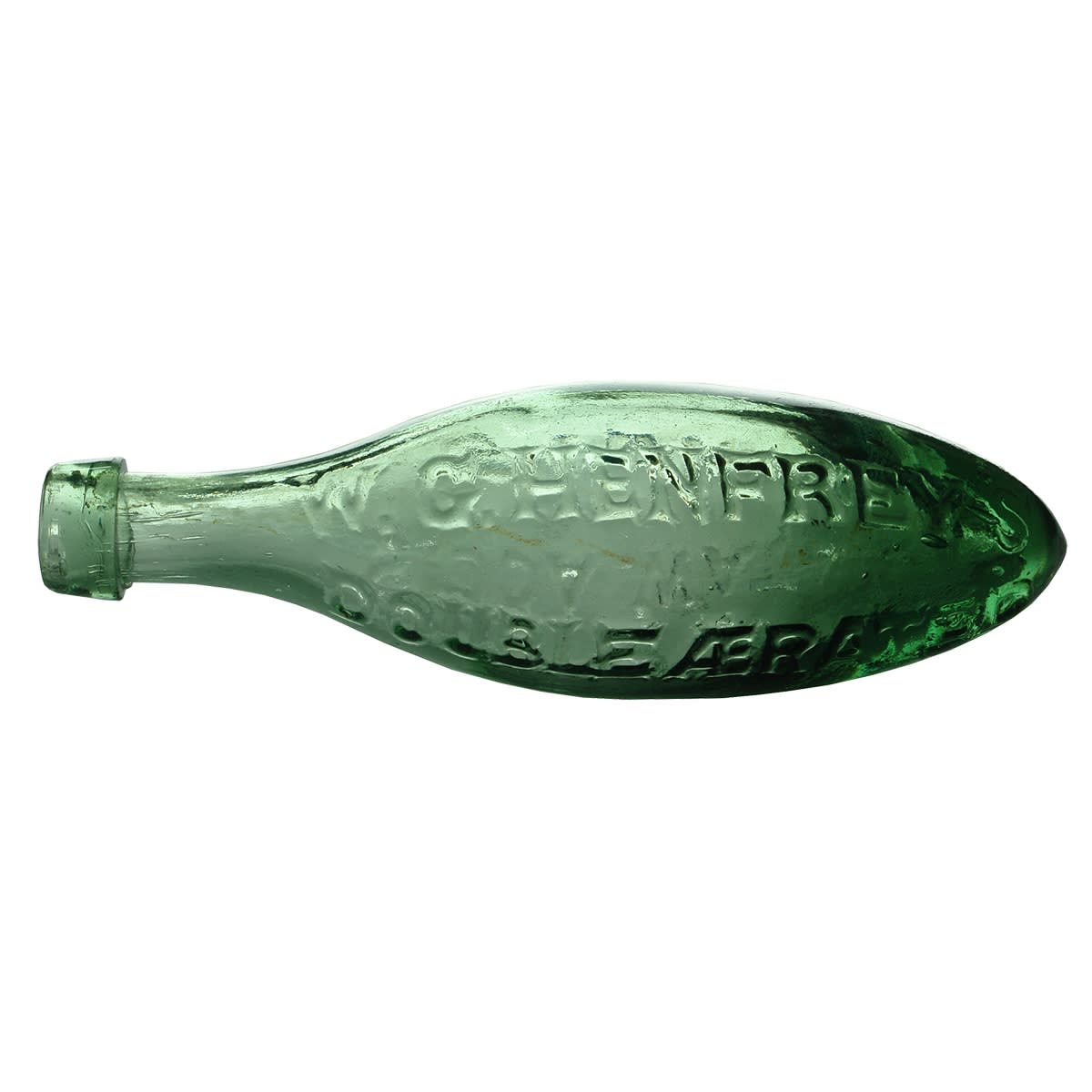Torpedo. W. G. Henfrey's Double Aerated Soda Water Sydney. Square collar top. (New South Wales)