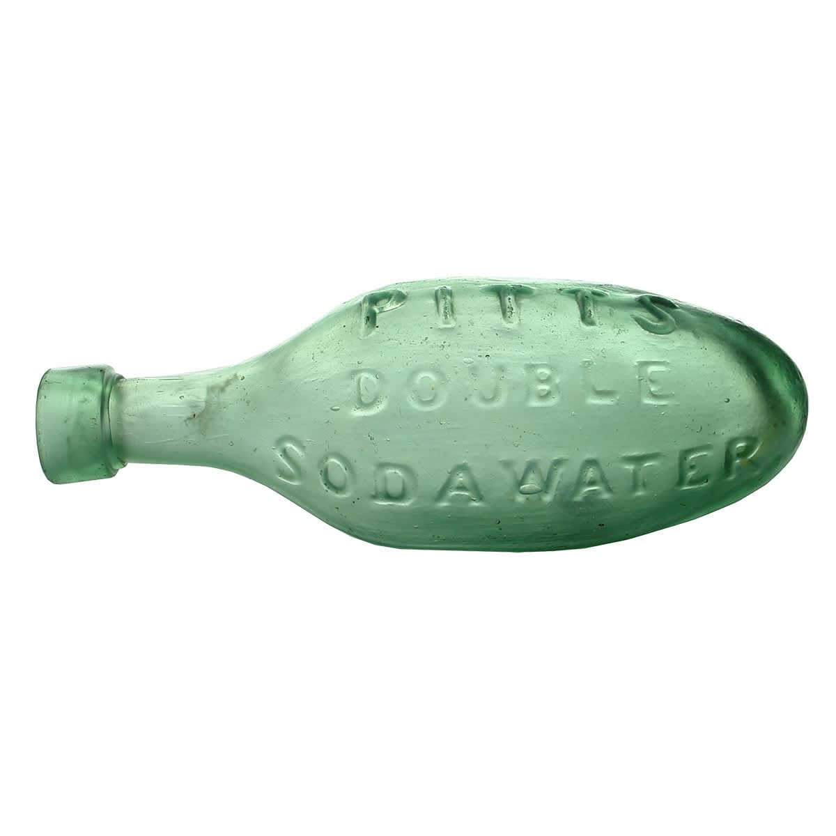 Torpedo. Pitts Double Soda Water, London. Aqua. 10 oz. (United Kingdom)