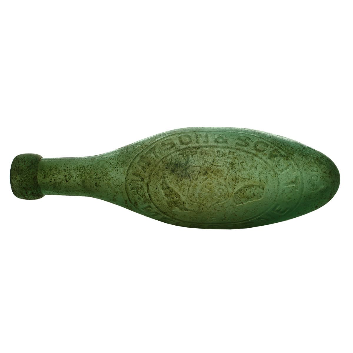 Torpedo. Watson & Scott, Melbourne. Aqua. 10 oz. (Victoria)