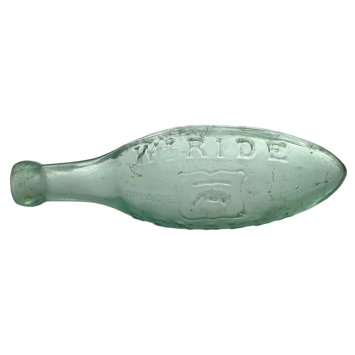Torpedo. Wm Ride, Benalla. Aqua. 10 oz. (Victoria)