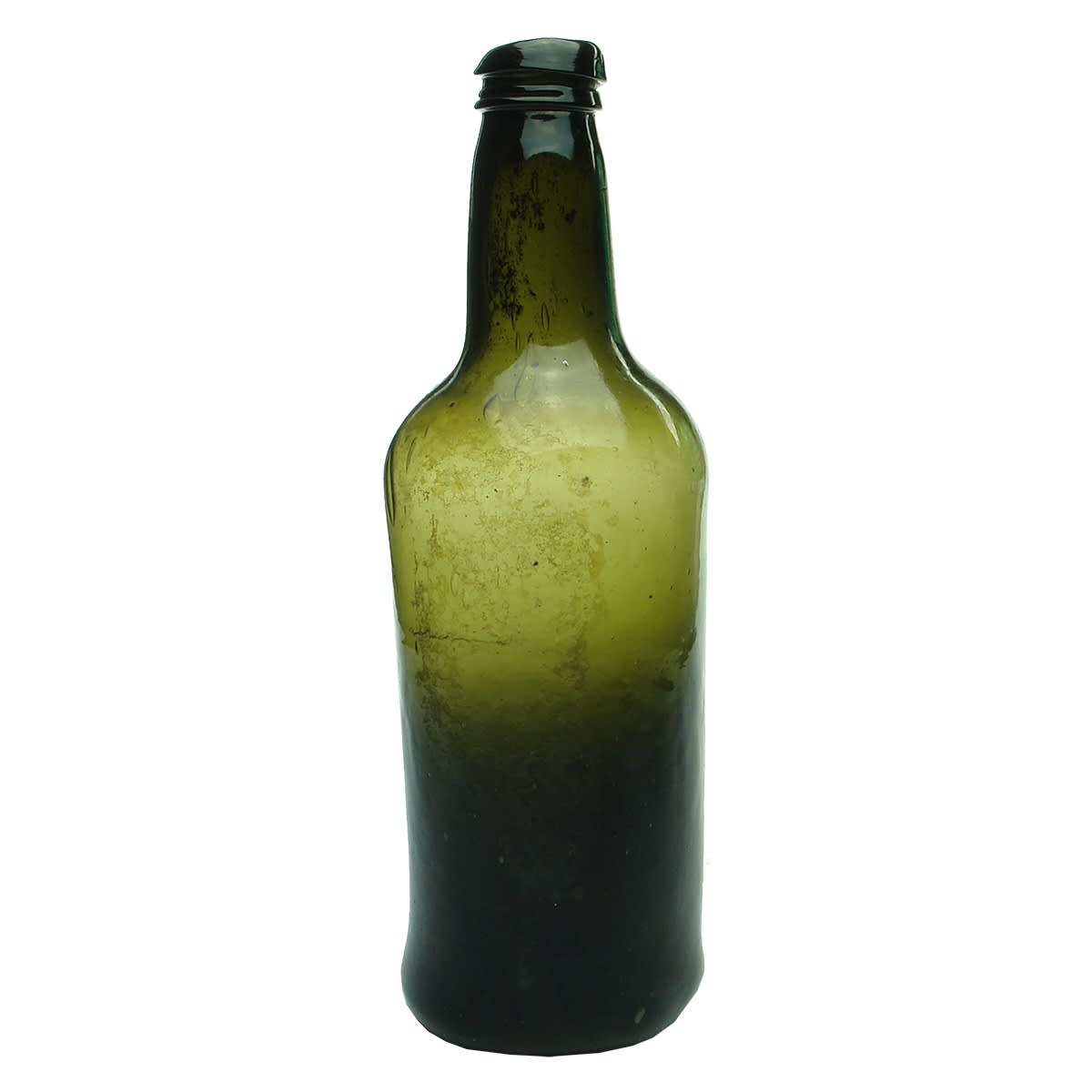 Early Glass. Saggy Base Black. Tall. c. 1790s. (United Kingdom)