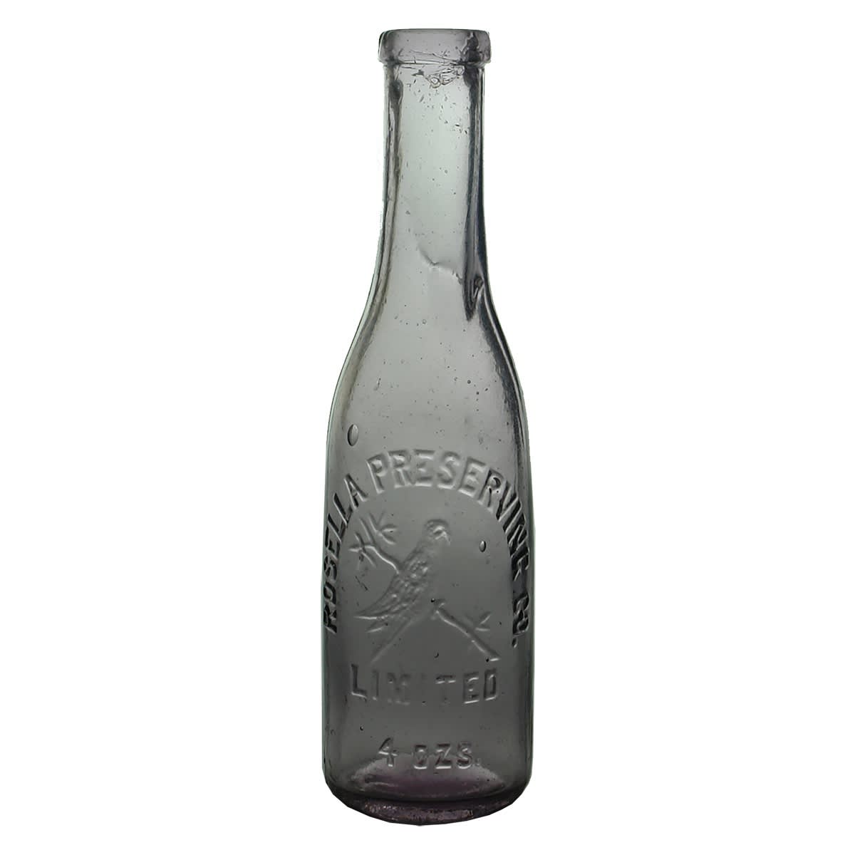 Sauce. Rosella Preserving Co. Limited, Rosella trade mark. Amethyst. 4 oz. (Victoria)