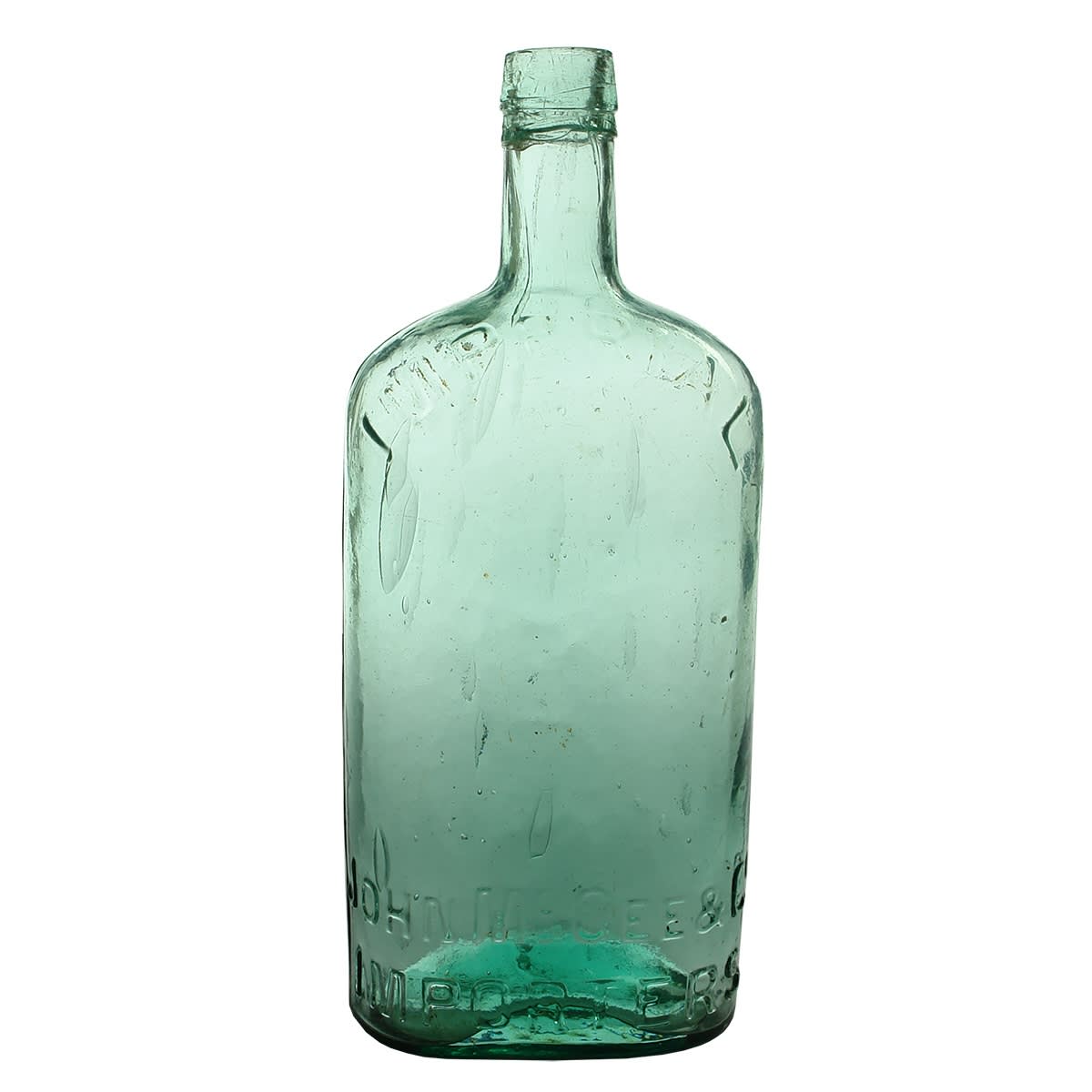 Whisky. John McGee & Co., Importers. Oval Aqua. (Melbourne, Victoria)