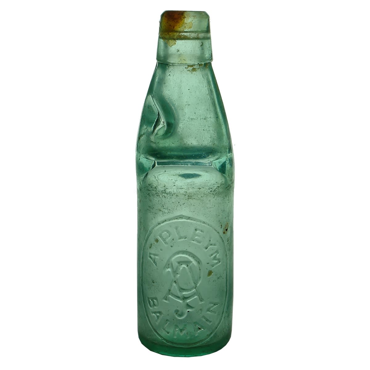 Codd. A. Pleym, Balmain. One Way Pour. Aqua. 6 oz. (New South Wales)