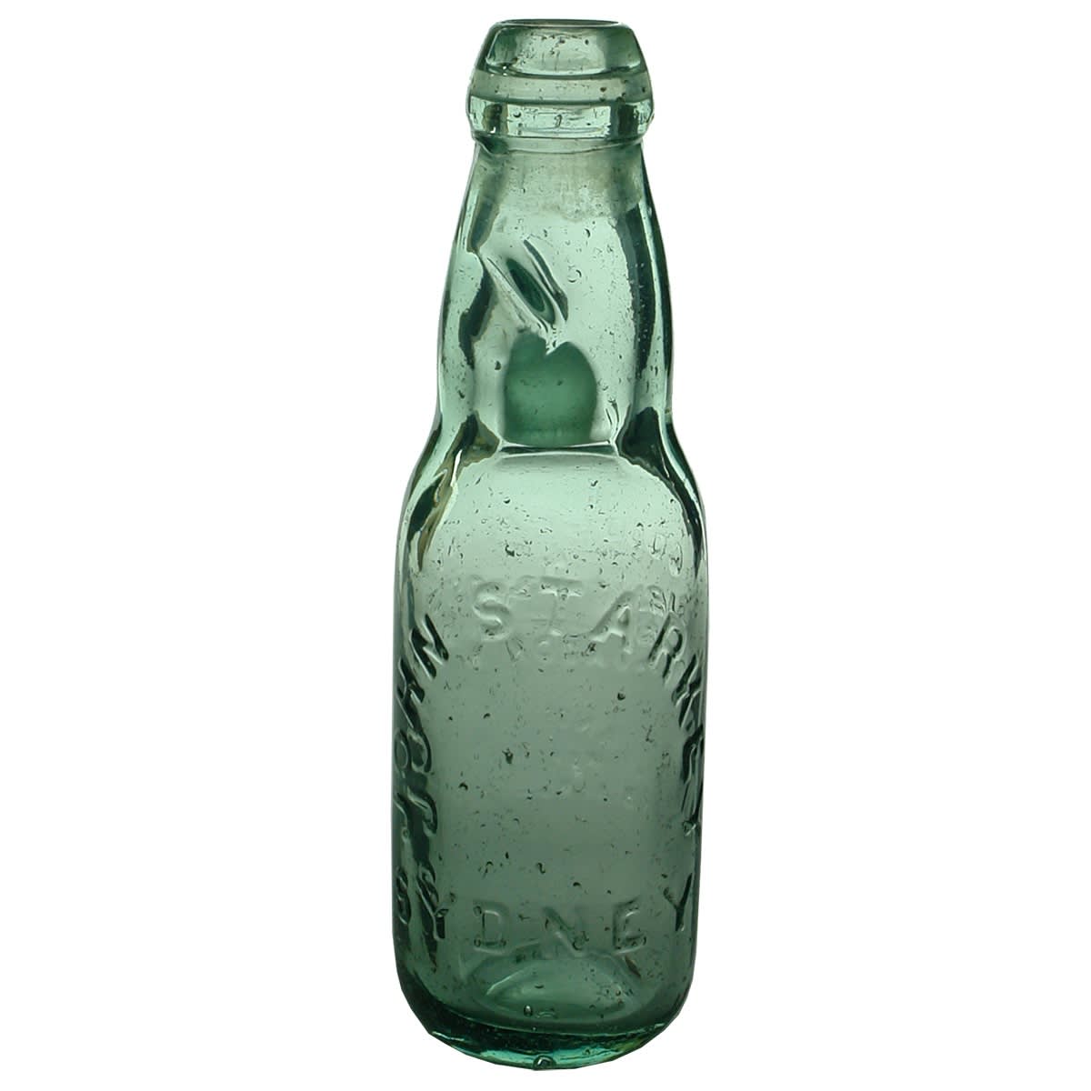Codd. John Starkey, Sydney. Rylands & Codd makers. Codd's Patent. Aqua. 6 oz. (New South Wales)
