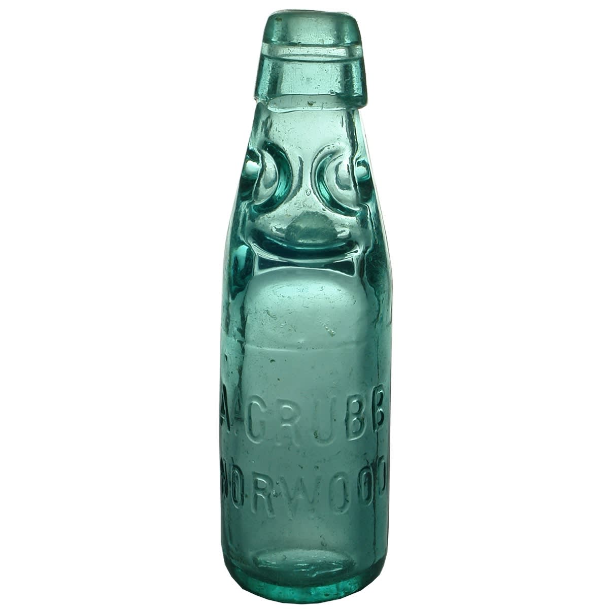 Codd. A. Grubb, Norwood. Dobson. Aqua. 6 oz. (South Australia)
