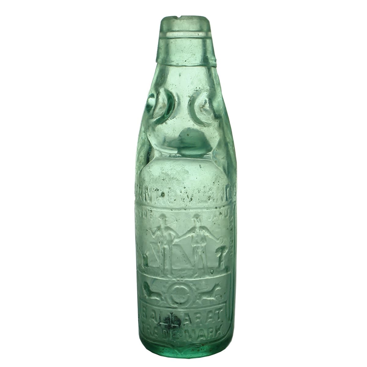 Codd. E. Rowlands, Ballarat, Melbourne and Sydney. BGW base. Dobson. Aqua. 6 oz. (Victoria & New South Wales)