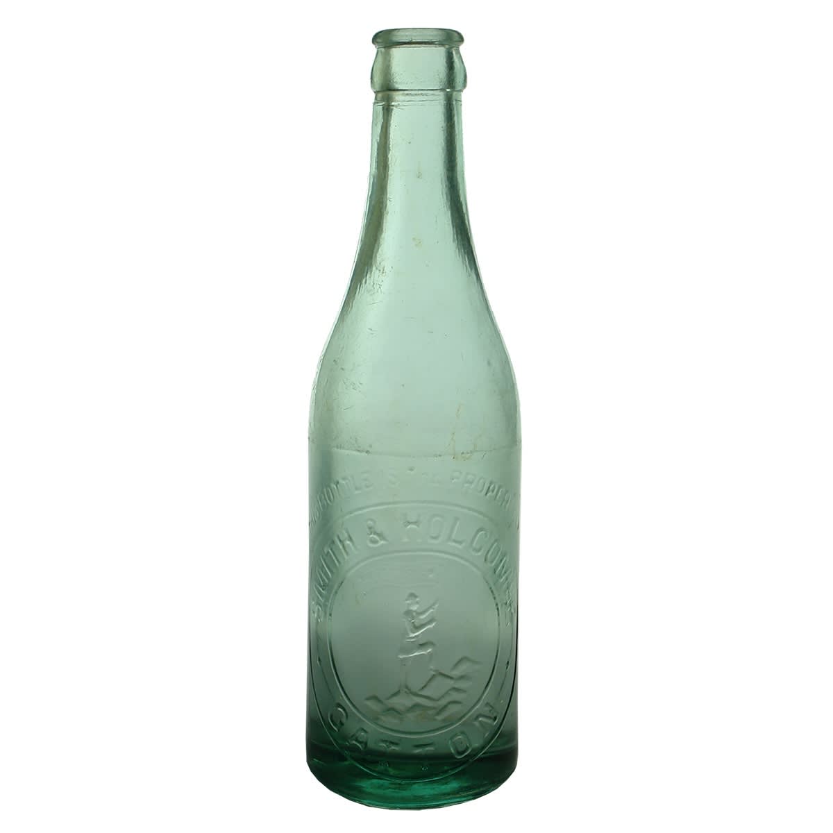 Crown Seal. Smith & Holcombe, Gatton. Excelsior. Mountain Climber. Aqua. 10 oz. (Queensland)