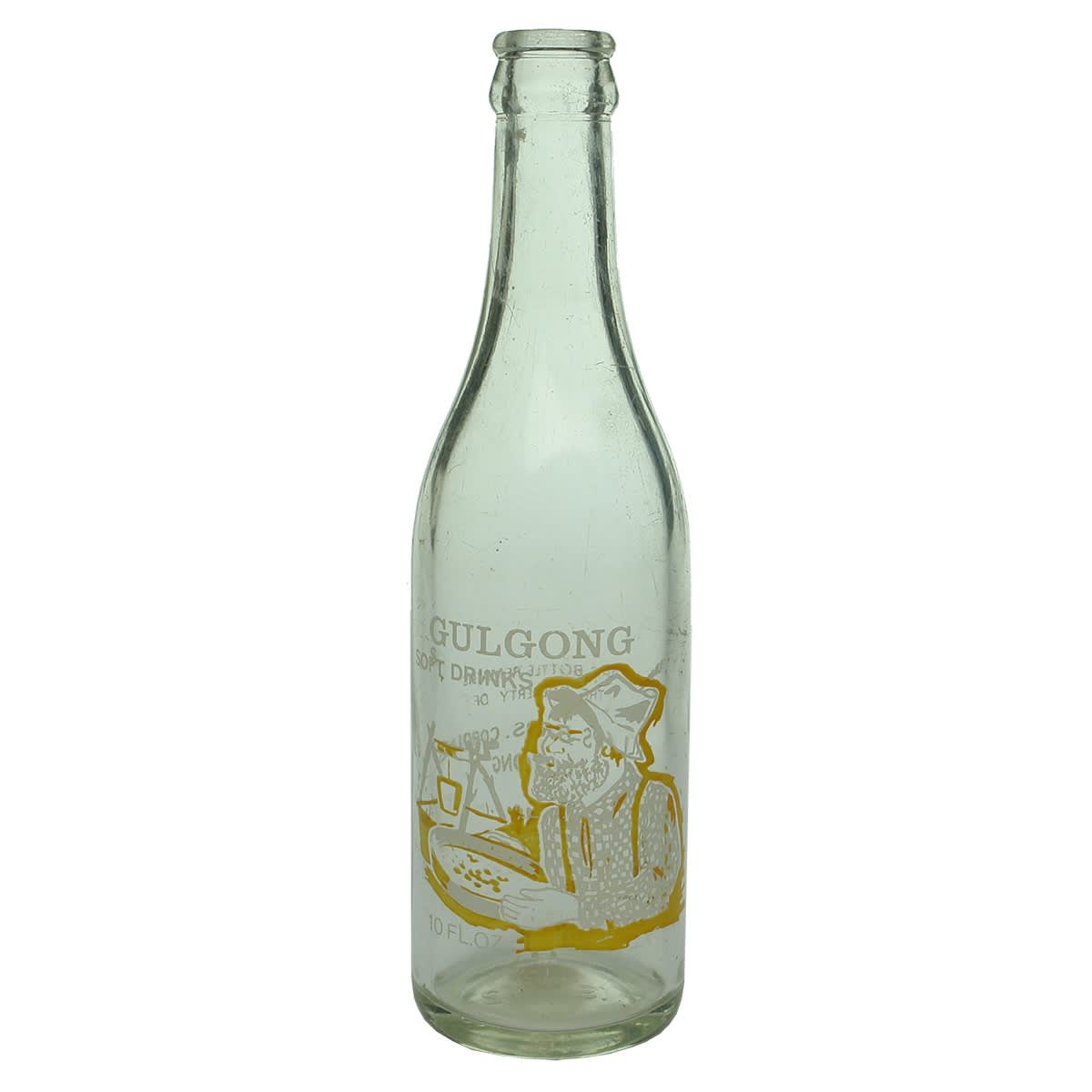 Ceramic Label Crown Seal. Gulgong Soft Drinks. Phillips Bros Cordials. 10 oz. (New South Wales)