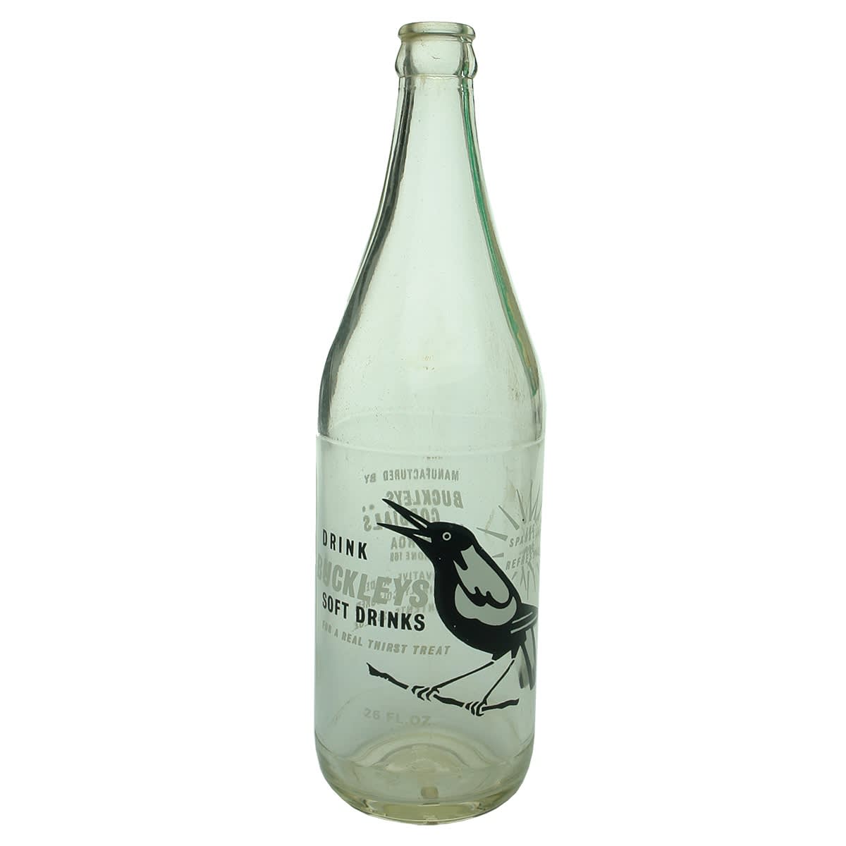 Crown Seal. Buckleys Euroa. Magpie. Black & White Print. 26 oz. (Victoria)