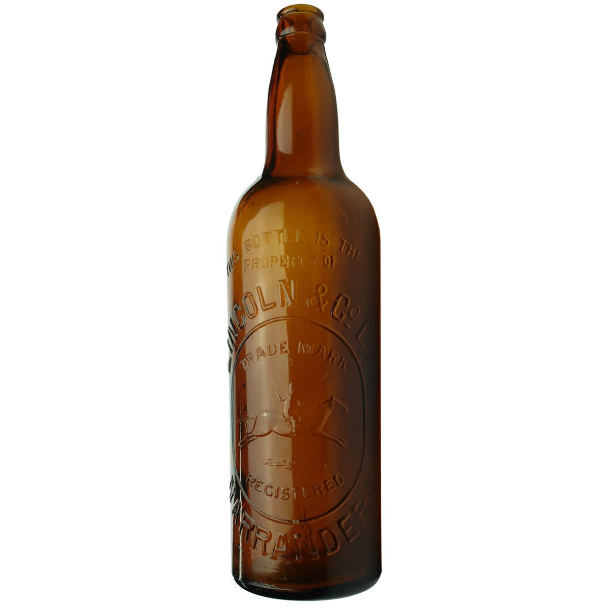 Crown Seal Beer. Lincoln & Co Ltd, Narrandera. Amber. 26 oz. (New South Wales)
