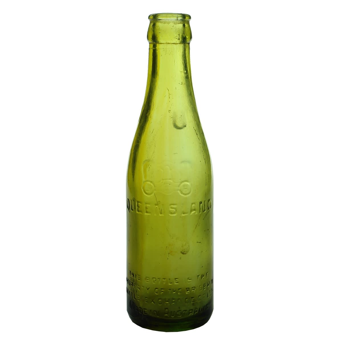 Beer. BEB Queensland. Binoculars. Brisbane Bottle Exchange. Dark Lime Green. 6 oz. (Queensland)