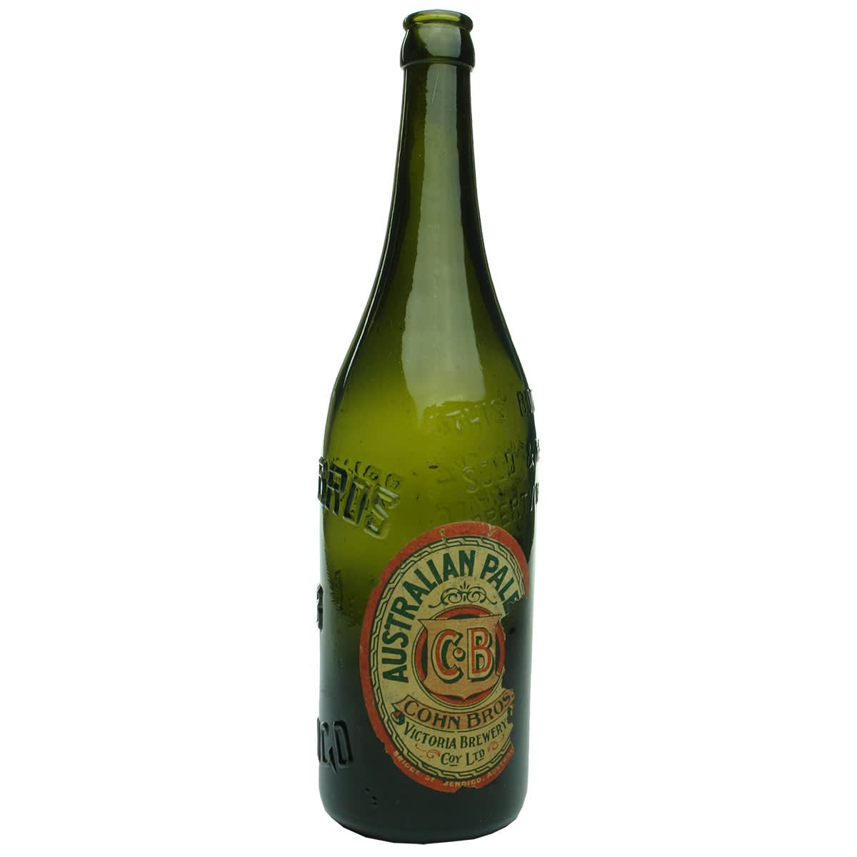 Crown Seal Beer. Cohn Bros Bendigo. Original Australian Pale Ale, Cohn Bros Victoria Brewery Co Ltd label. (Victoria)
