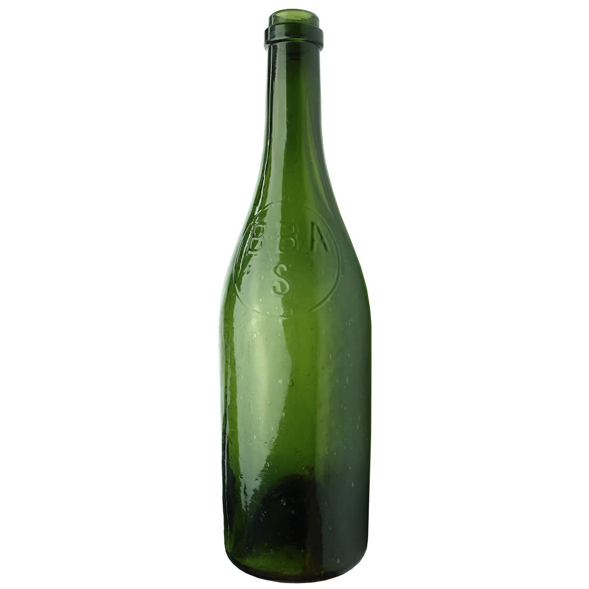 Beer. B. B. A. S. Ring Seal. Green. 26 oz. (Bryant Brewery, Stawell or possibly Brewers Bottle Association, Sydney?)