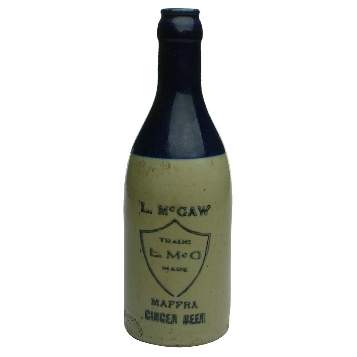 Ginger Beer. L. McGaw, Maffra. Crown Seal. Champagne. Blue Top. (Victoria)