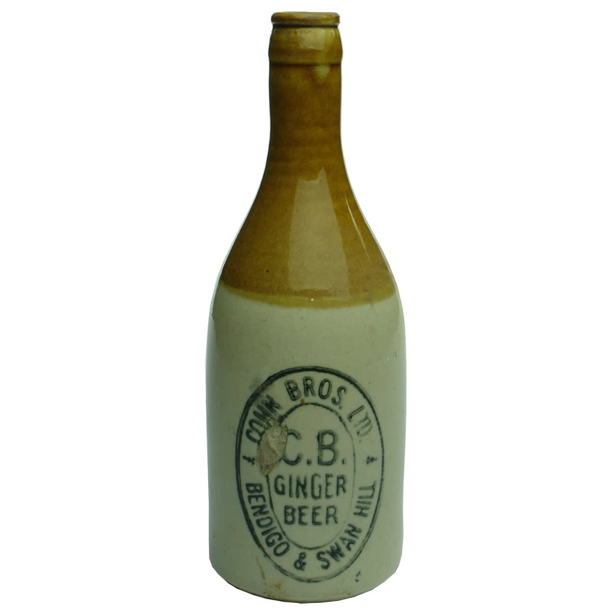 Ginger Beer. Cohn Bros. Ltd., Bendigo & Swan Hill. Crown Seal. Champagne. Tan Top. (Victoria)