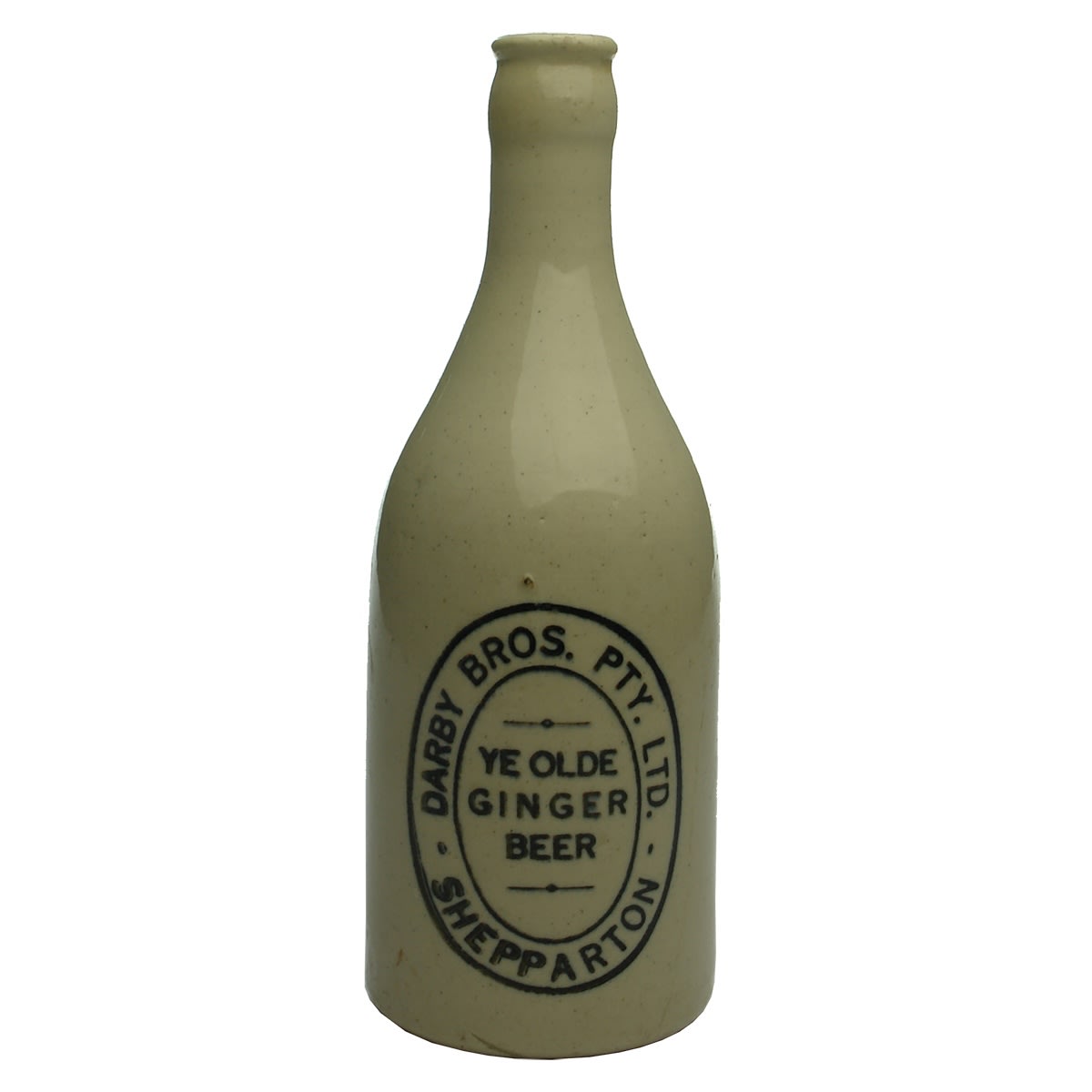 Crown Seal Ginger Beer. Darby Bros Pty Ltd, Shepparton. All White. (Victoria)