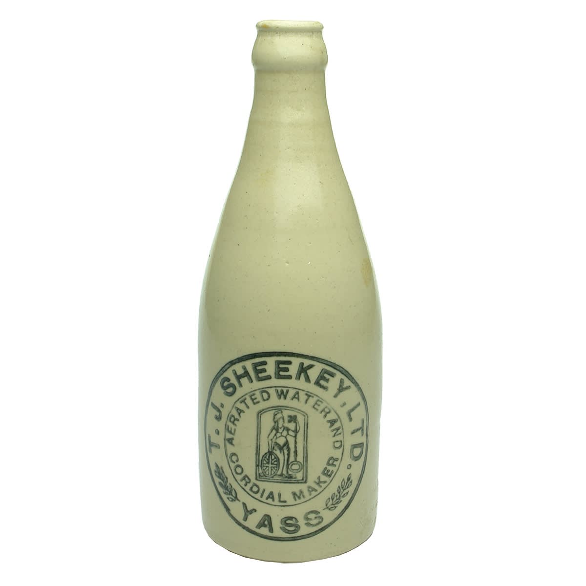 Ginger Beer. T. J. Sheekey, Yass. All White. Crown Seal. (New South Wales)