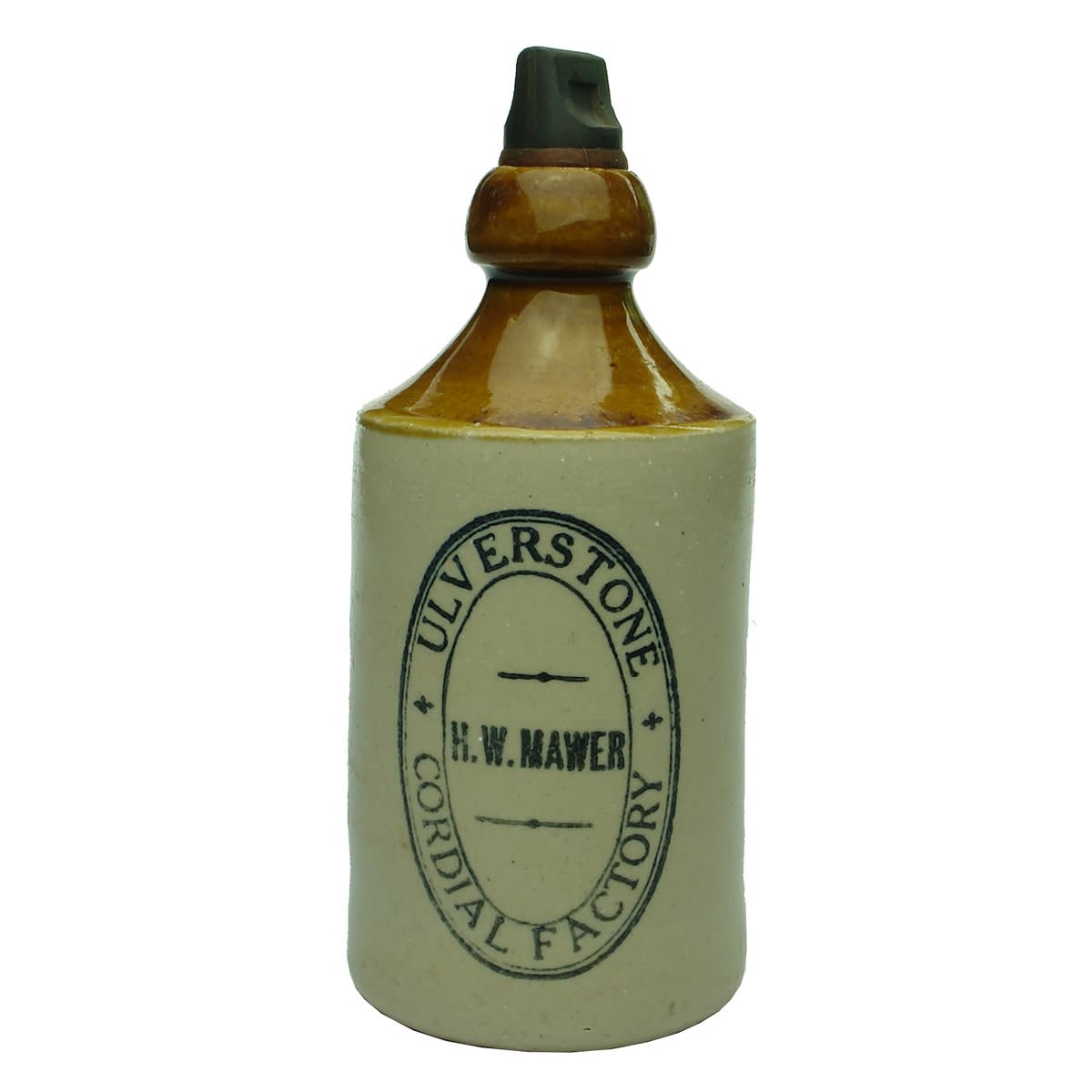 Ginger Beer. H. W. Mawer, Ulverstone. Dump. Internal Thread. Tan Top. (Tasmania)
