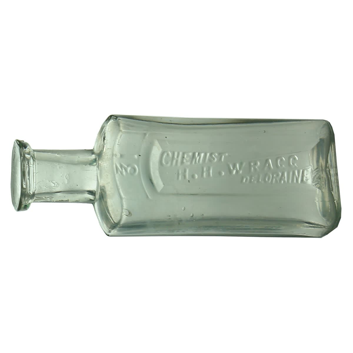 Chemist. H. H. Wragg, Deloraine. Clear. 1 oz. (Tasmania)