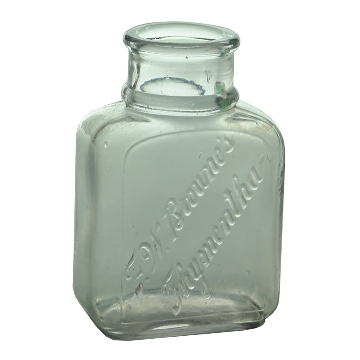 Chemist. F. W. Browne's Thymentha. Clear. 2 oz. (Tasmania)