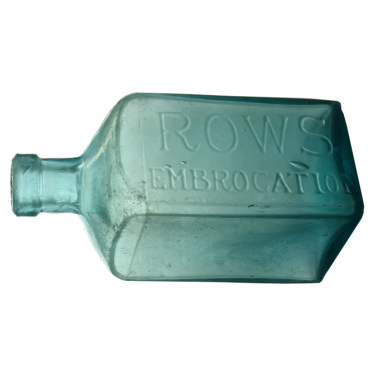 Animal Cure. Row's Embrocation, Farmer's Friend. Ice Blue. 10 oz.