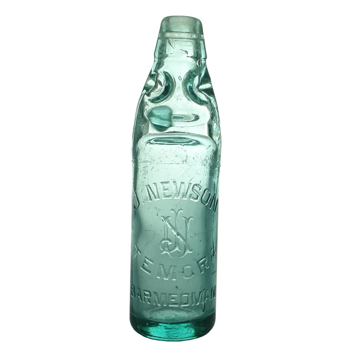 Codd. J. Newson, Temora & Barmedman. Aqua. 10 oz. (New South Wales)