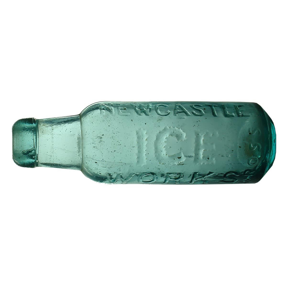 Lamont. Newcastle Ice Works. J. Ross Bottle Maker. Aqua. 6 oz. (New South Wales)