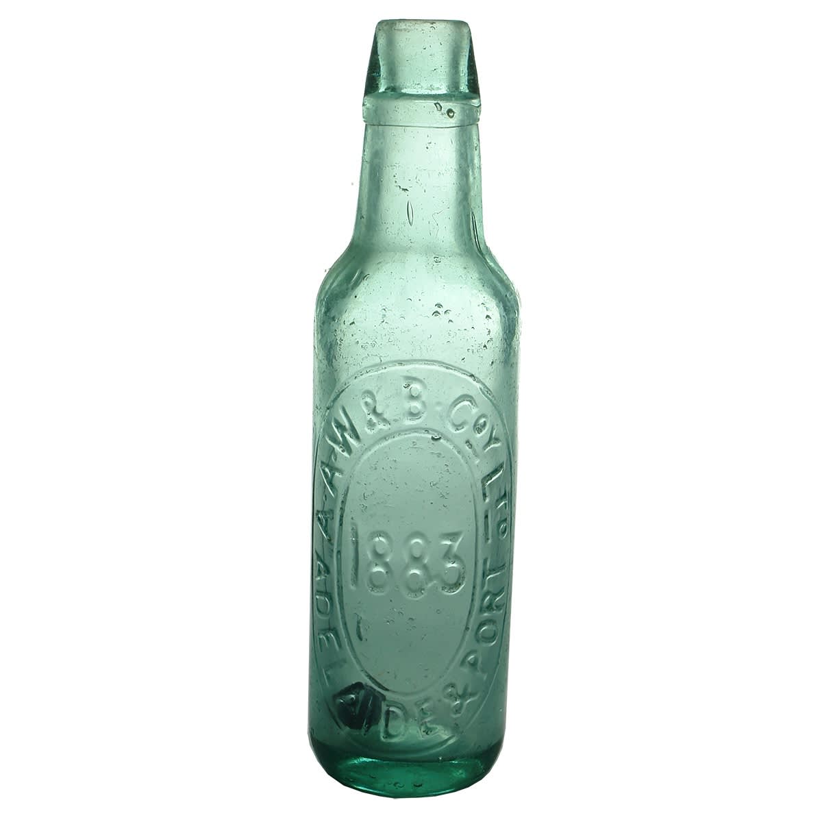 Lamont. A. A. W & B. Coy Ltd, 1883, Adelaide & Port. Aqua. 10 oz. (South Australia)