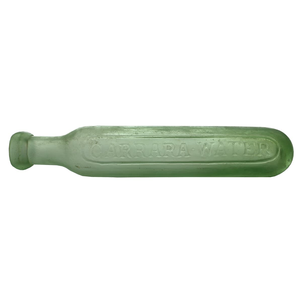 Maugham. Carrara Water in heavily embossed Oval. Aqua. 10 oz.