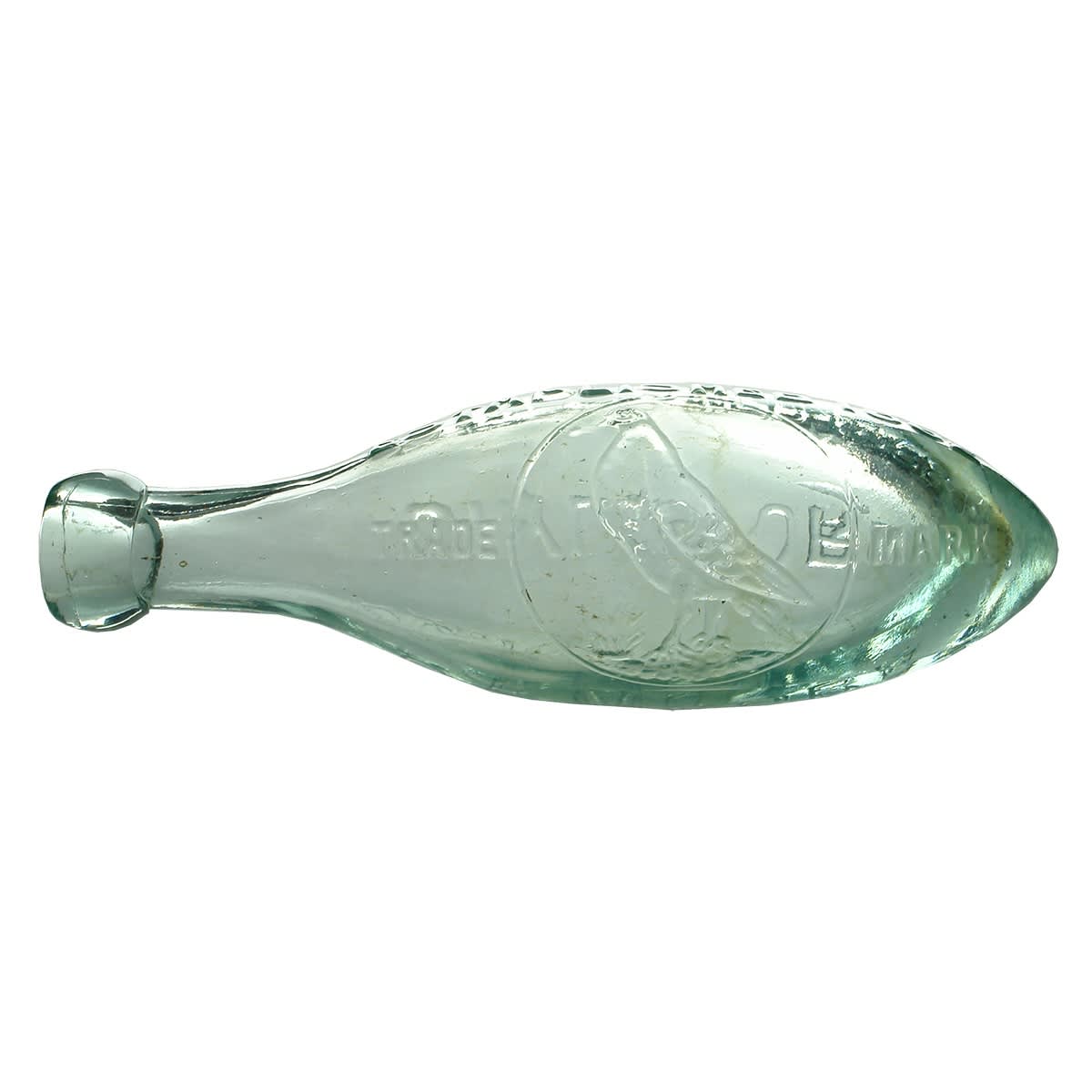 Torpedo. C. R. Moore, Daylesford. Pigeon. Aqua. 10 oz. (Victoria)