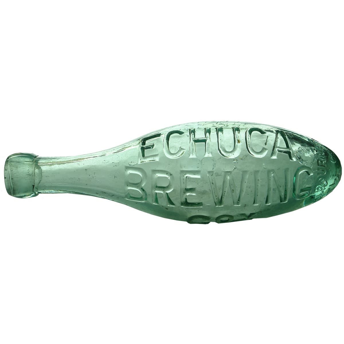 Torpedo. Echuca Brewing Coy. Melbourne Glass Bottle Works. Aqua. 10 oz. (Victoria)