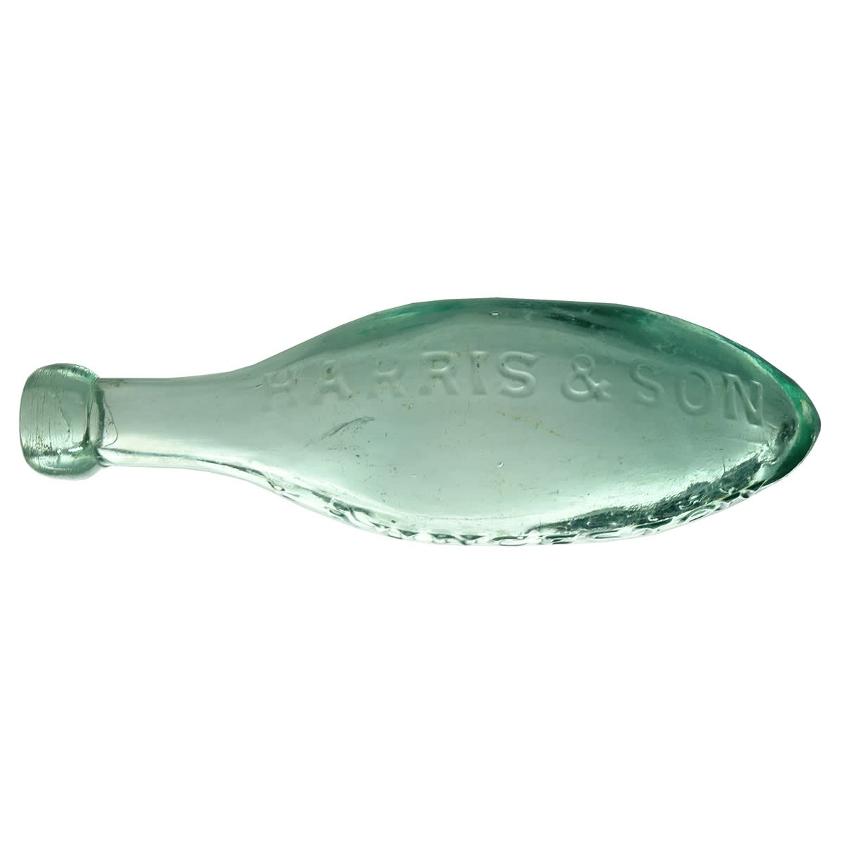 Torpedo. Harris & Son, Launceston. Aqua. 10 oz. (Tasmania)
