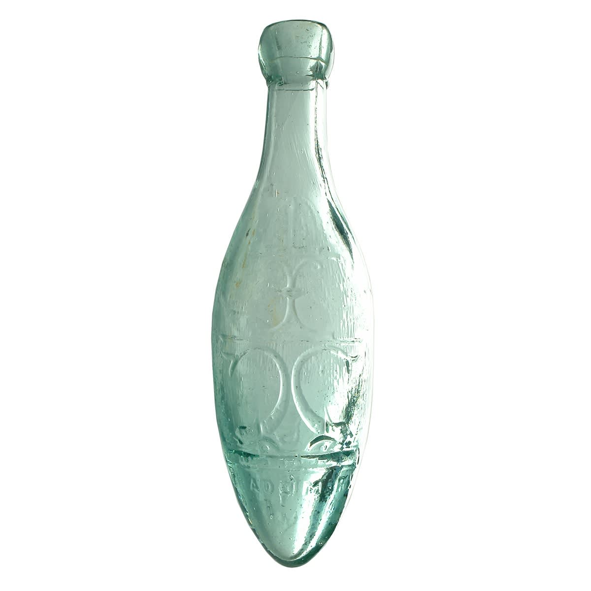 Torpedo.  J. Schweppe & Co Ld, London, Sydney and Melbourne.  Aqua.  10 oz.