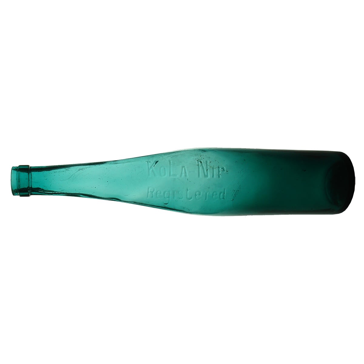 Cordial or Tonic. Kola-Nip. Turquoise Blue. 13 oz. (William Woods, Sydney, New South Wales)