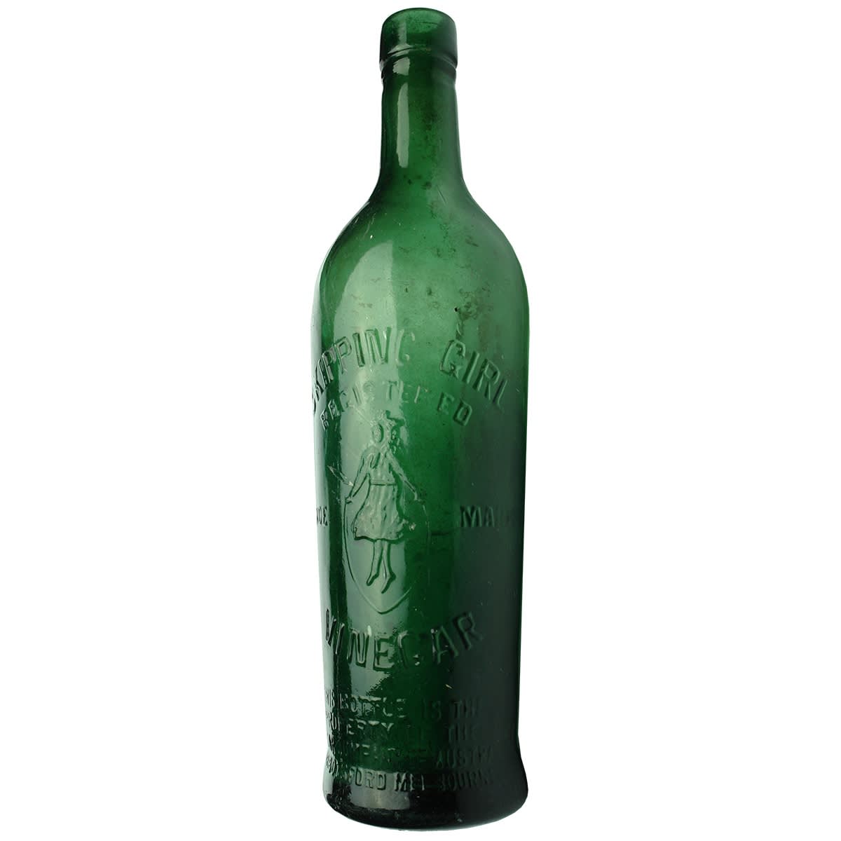 Vinegar. Skipping Girl, Abbotsford. Green. 26 oz. (Victoria)