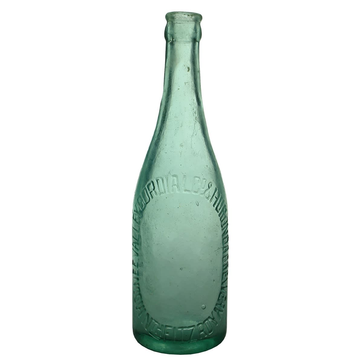 Crown Seal. Moonee Valley Cordial Co & Horonda Brewery, North Fitzroy. Aqua. 10 oz. (Victoria)