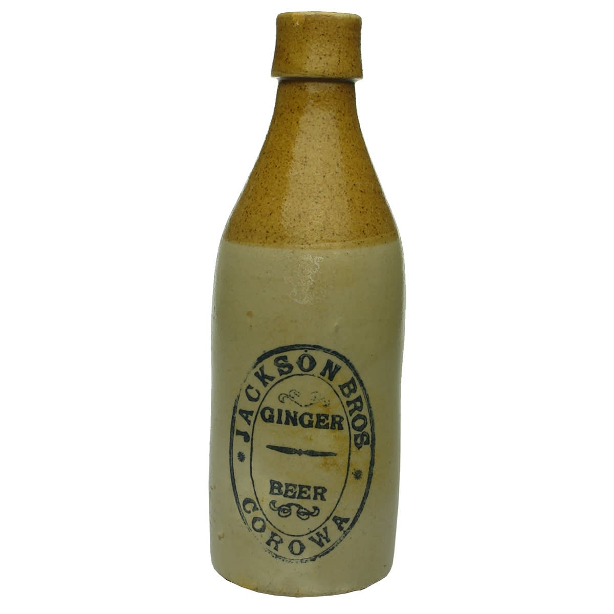 Ginger Beer. Jackson Bros., Corowa. Champagne. Tan Top. 10 oz. (New South Wales)