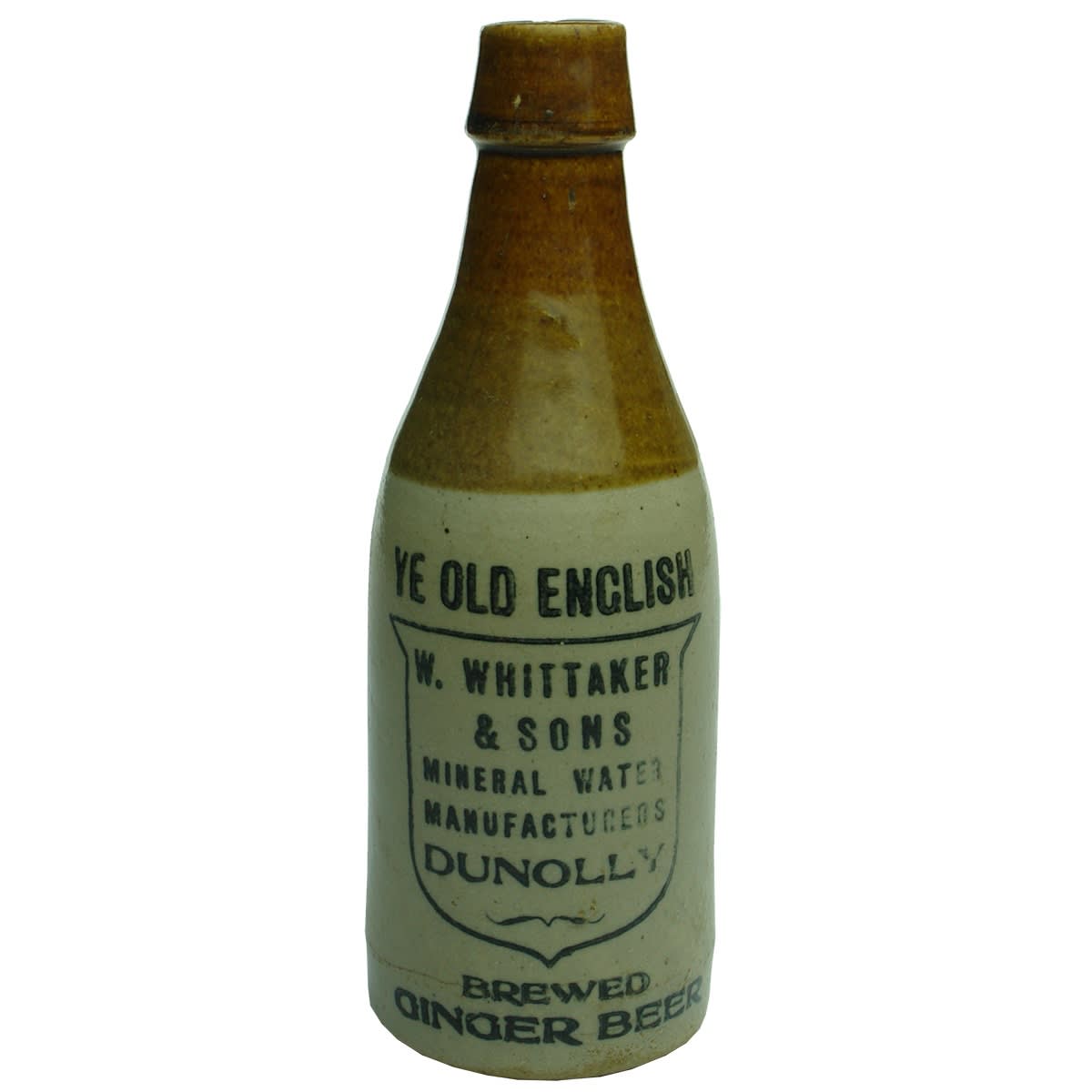 Ginger Beer. W. Whittaker & Sons, Dunolly. Champagne. Tan Top. (Victoria)
