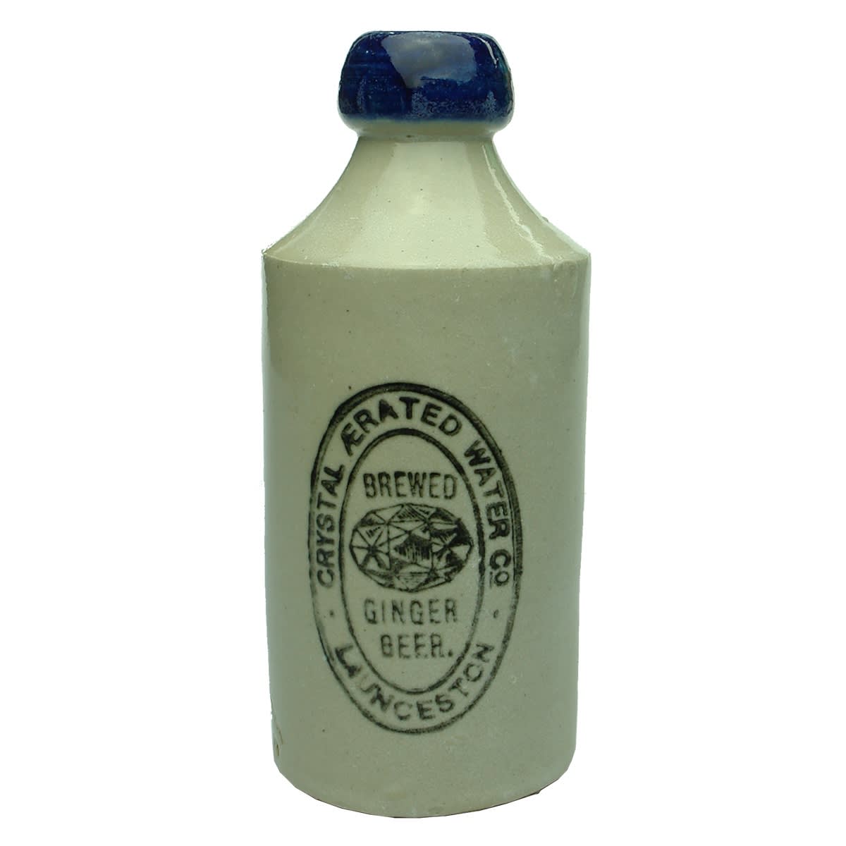 Ginger Beer. Crystal Aerated Water Co. Pinnacle Brand. Blue Lip. Dump. (Tasmania)
