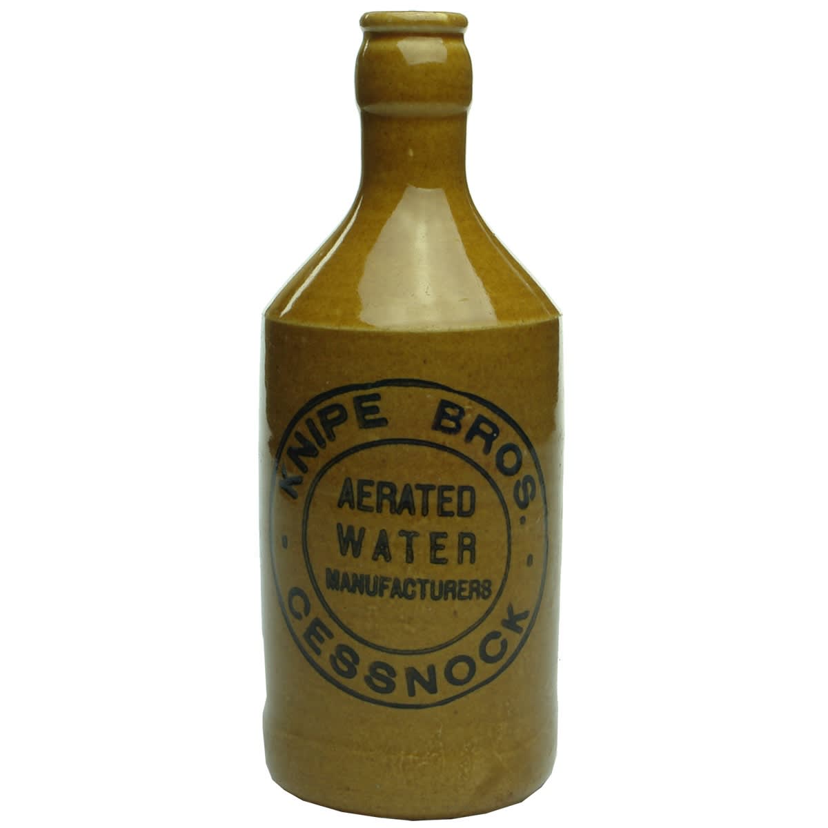 Ginger Beer. Knipe Bros, Cessnock. Crown Seal. Dump. All Tan. (New South Wales)