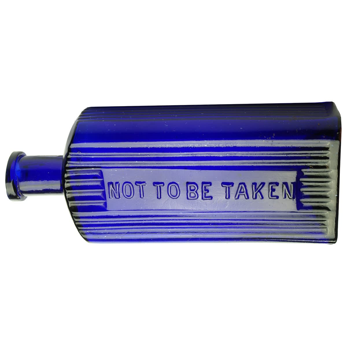 Poison. Not To Be Taken. Rectangle. Cobalt. 16 oz.