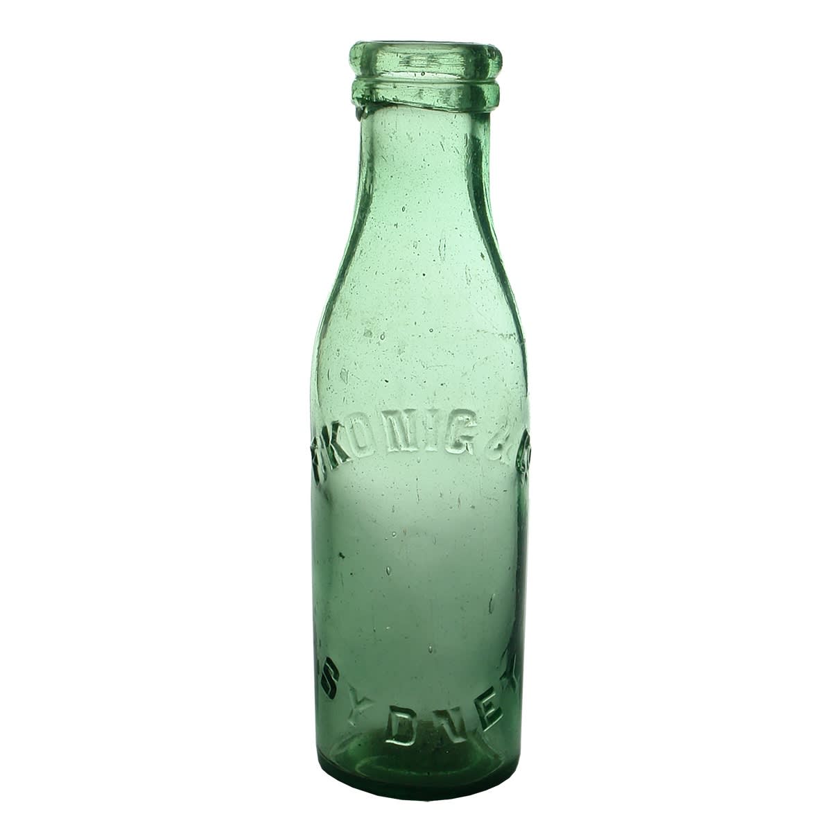 Chutney. F. Konig & Co., Sydney. Aqua. Applied top. (New South Wales)