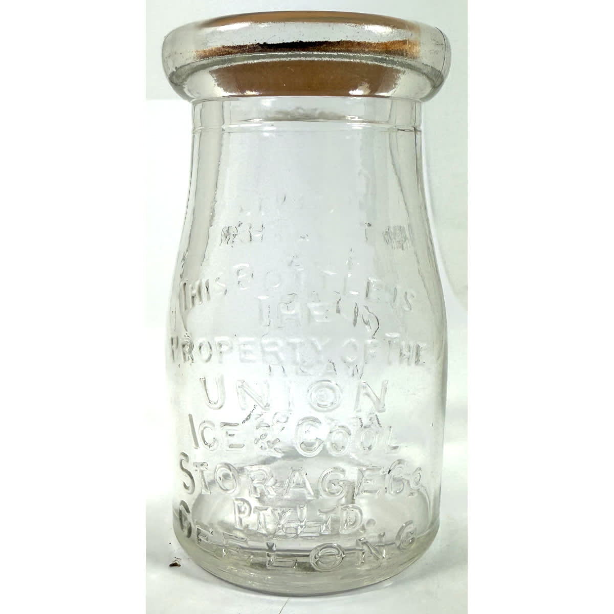 Cream. Union Ice & Cool Storage Co. Pty. Ltd. Geelong. 4 oz. Base Number: 21. (Victoria)