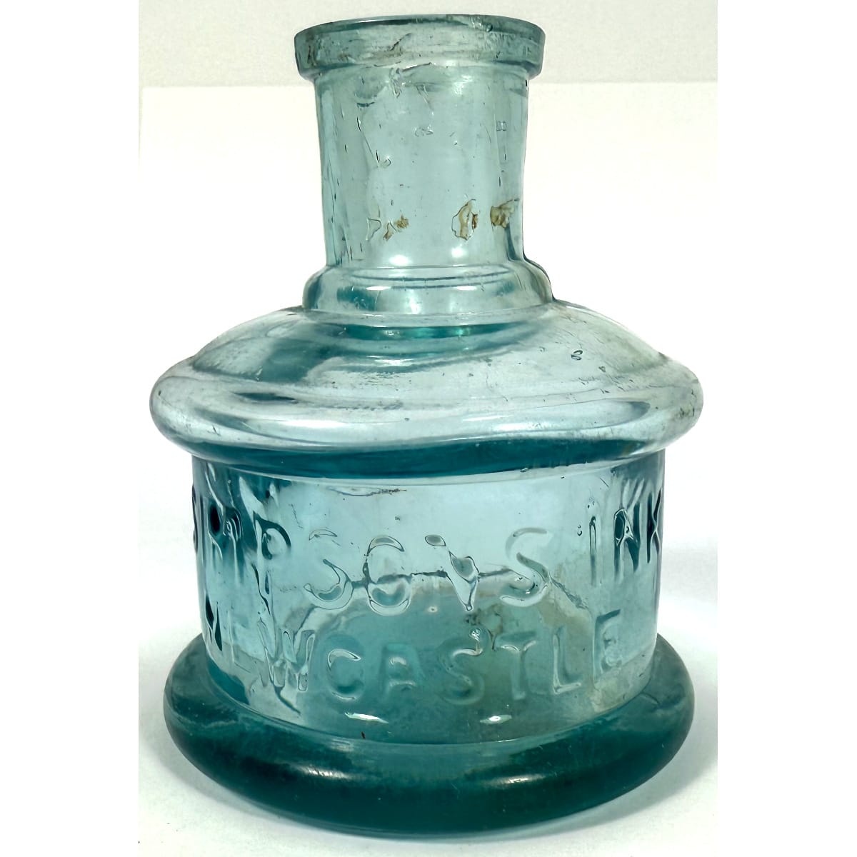 Ink. Simpson's Ink Newcastle. Pale Ice Blue. 2 oz. Cotton Reel. 77 mm tall. (New South Wales)