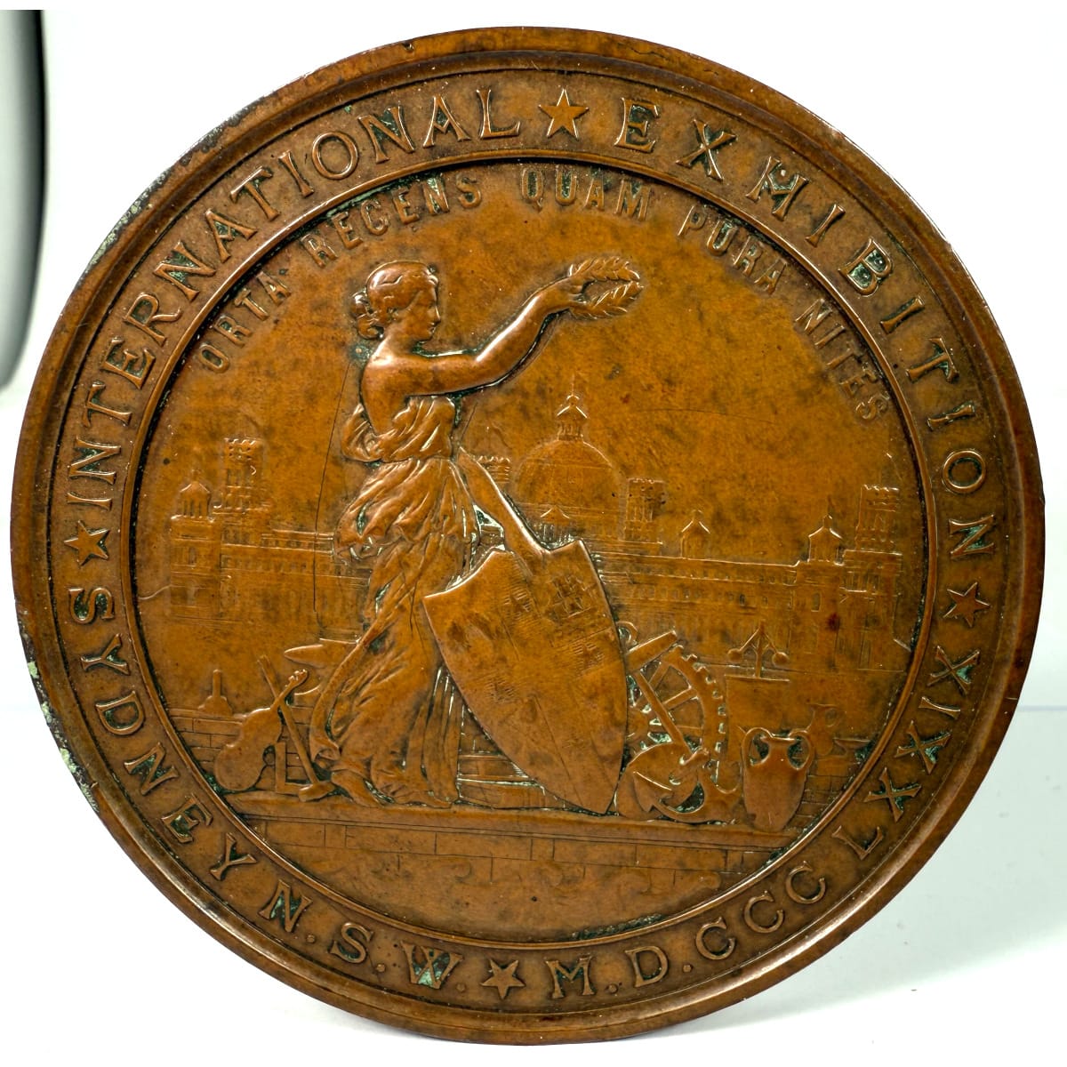 Medal. Copper 1879 Sydney International Exhibition Medallion. No inscription. J. S. & A. B. Wyon. (New South Wales)