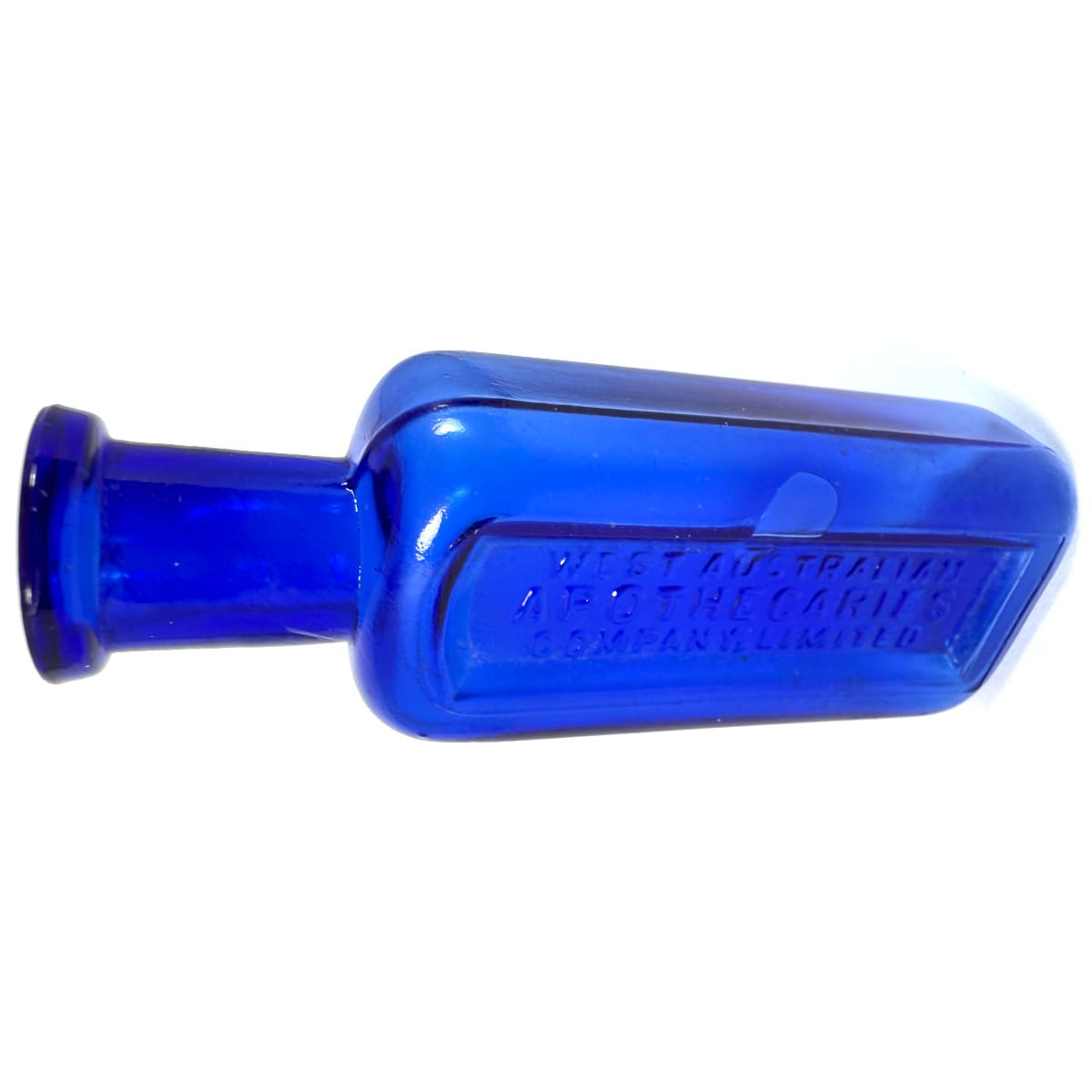 Chemist. West Australian Apothecaries Company Limited. Whitall Tatum. Cobalt Blue. 1 oz. 91 mm. (Western Australia)